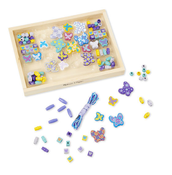 Melissa & Doug: Butterfly Friends - Wooden Bead Set