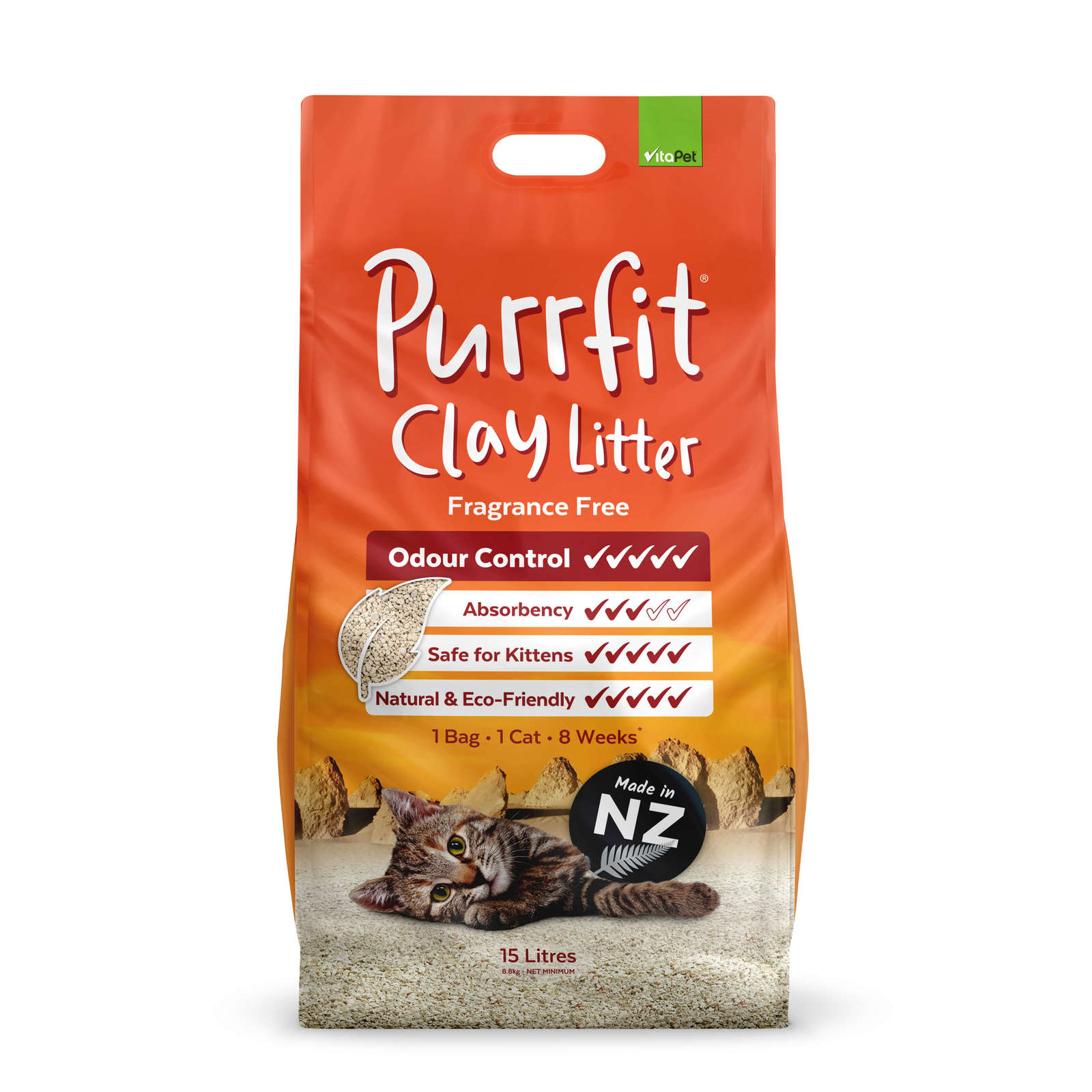 Vitapet: Purrfit Clay Litter (15L) image