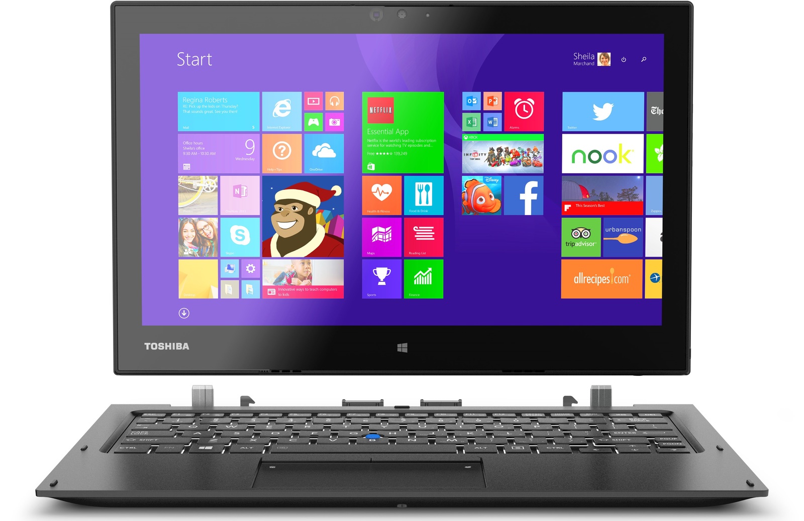 12.5" Toshiba Portégé Z20T-B Laptop/Tablet Intel Core M-5Y51 4GB with 4G LTE image