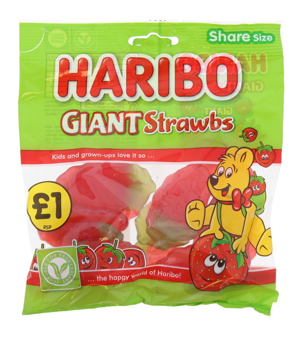 Haribo Giant Strawberries 180g (12 Pack) at Mighty Ape NZ