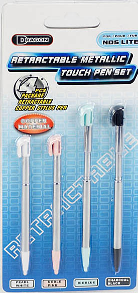 Retractable Metallic Touch Pen Set for Nintendo DS image