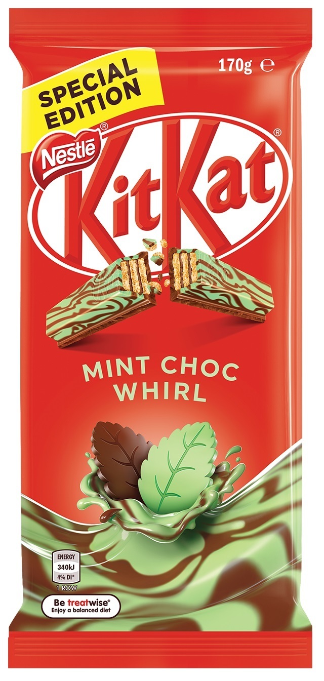 KitKat Mint Choc Whirl 170g 12 Pack At Mighty Ape NZ