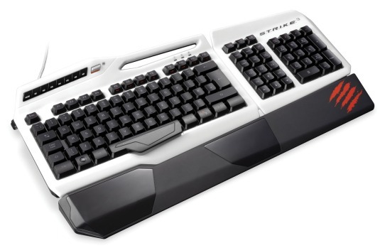 Mad Catz STRIKE 3 Gaming Keyboard (White) for PC image