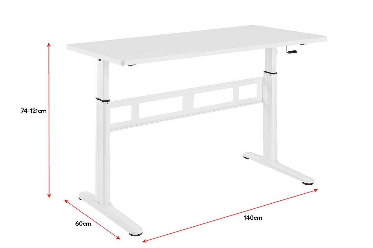 Buy Sit Stand Desk (White) ( 5 Year Warranty ) at Mighty Ape NZ