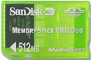 SanDisk 512MB MS Pro Duo Gaming Memory Card SanDisk 512MB MS Pro Duo Gaming Memory Card
