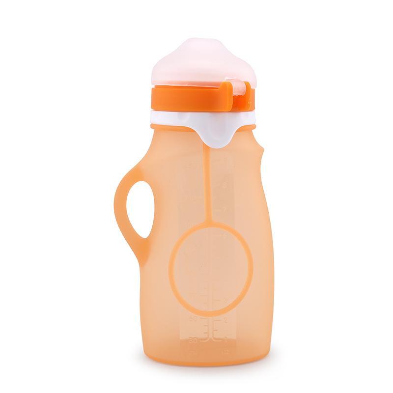 Haakaa: Silicone Feeding Squishy Bottle - Orange (250ml) image