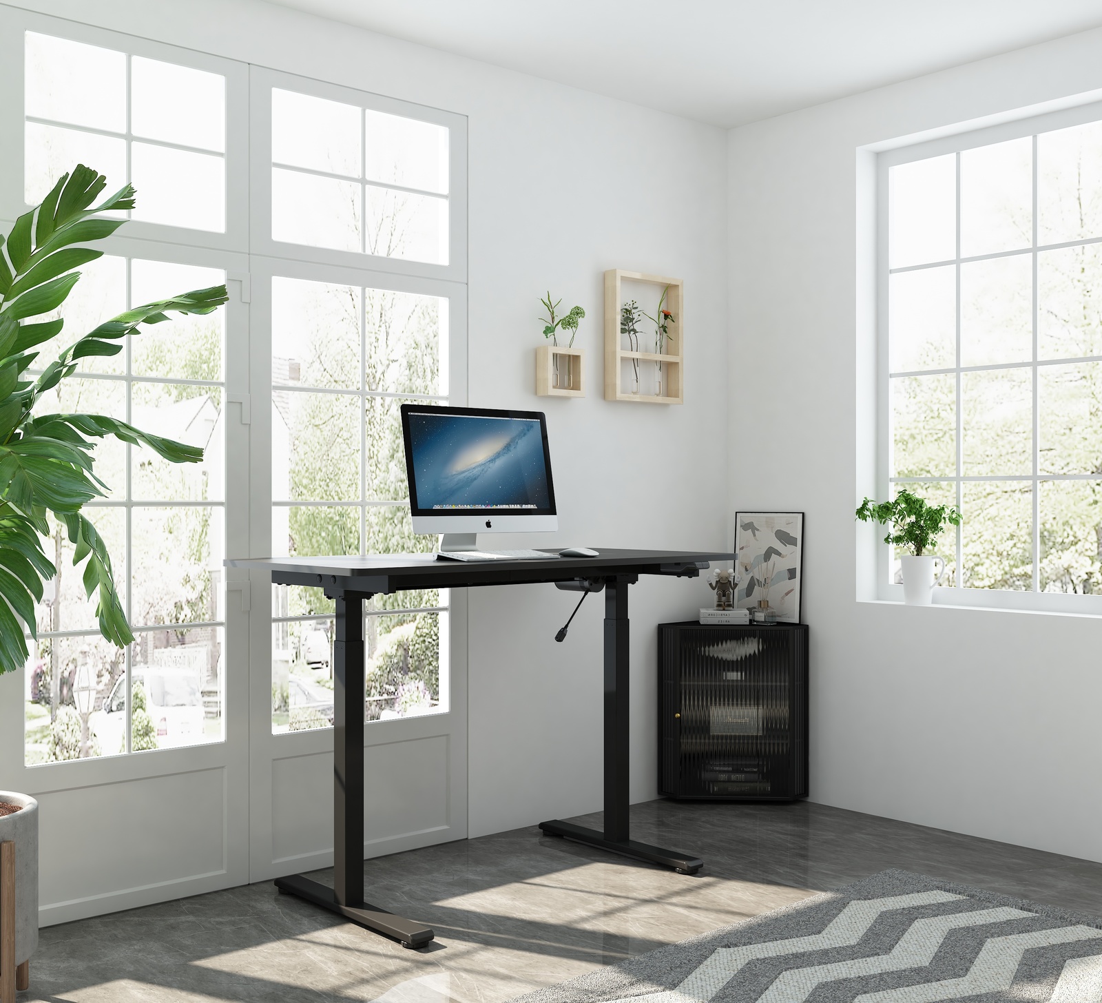 Buy Gorilla Office Height Adjustable Desk Black/Black at Mighty Ape NZ
