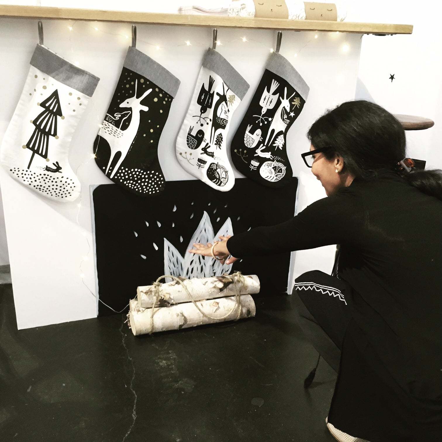 Wee Gallery: Organic Holiday Stockings - Deer image