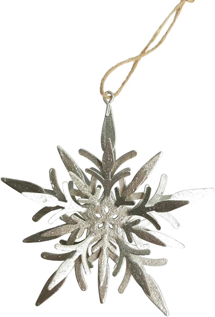 Silver Snowflake - Hanging Ornament image