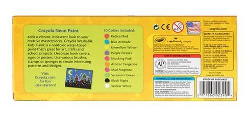 Crayola: Washable Neon Paint Pack - 10 Colours image