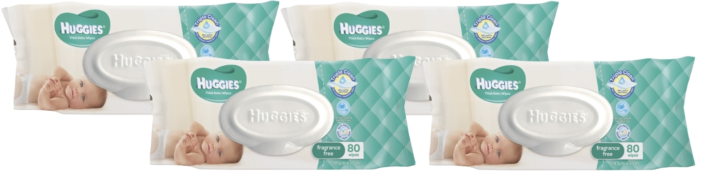 Huggies Baby Wipes Refill Shipper Pack - Fragrance Free (320 Wipes) image