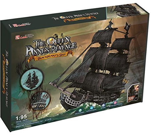 Cubic Fun: The Queen Anne's Revenge - Blackbeards Ship - 308 Piece 3D Puzzle image