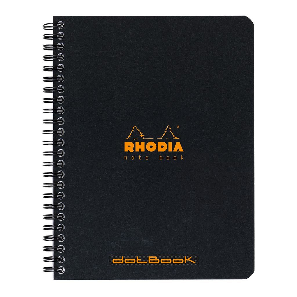 Buy Rhodia Classic Notebook Spiral A5+ Lined Black at Mighty Ape NZ