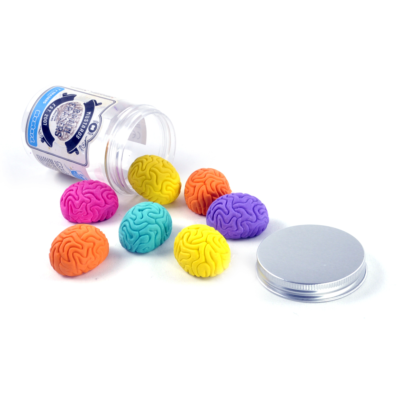 Buy Mustard Brain Erasers (Set of 7) at Mighty Ape NZ