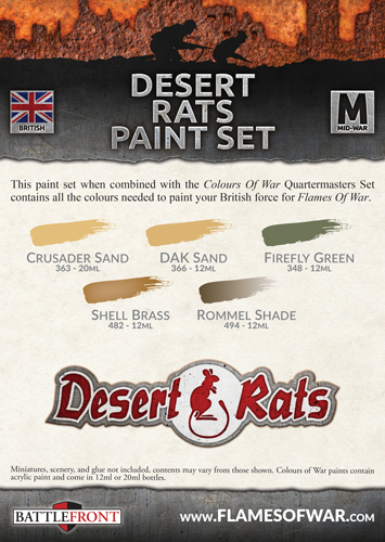 Flames of War: Desert Rats - Paint Set image