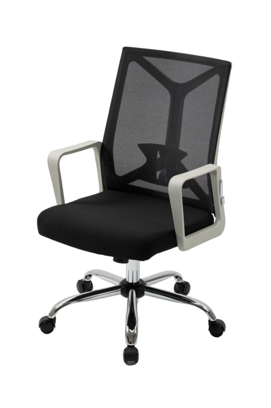 Buy Galway Office Chair (Light Grey ) Black at Mighty Ape NZ