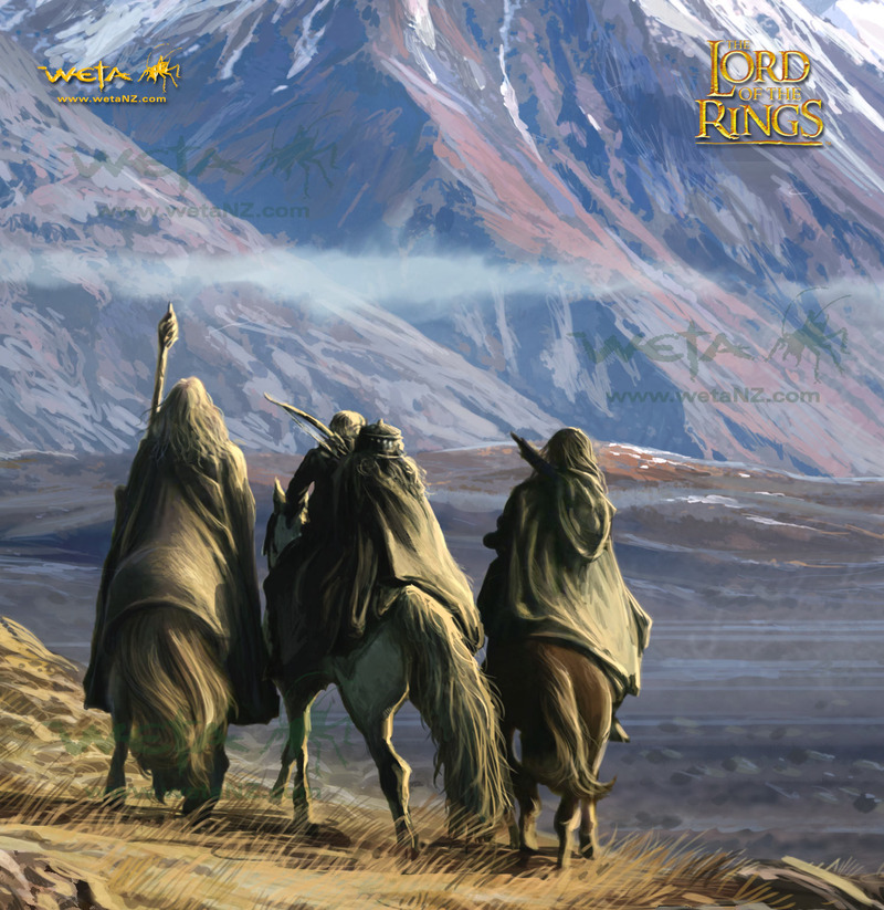 Lord of the Rings 23" Art Print Sunrise upon Edoras by Weta at