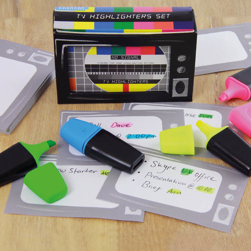 TV Highlighters Desk Set