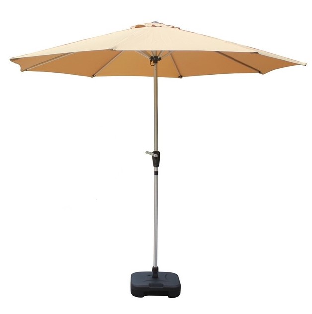 Buy Beige Outdoor Aluminium Market Umbrella with Crank Handle at Mighty