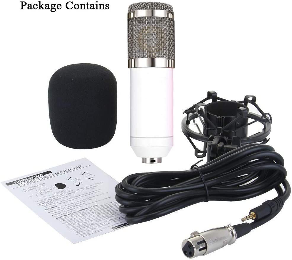Studio Condenser Mic Set White/Silver (4pcs) at Mighty Ape NZ