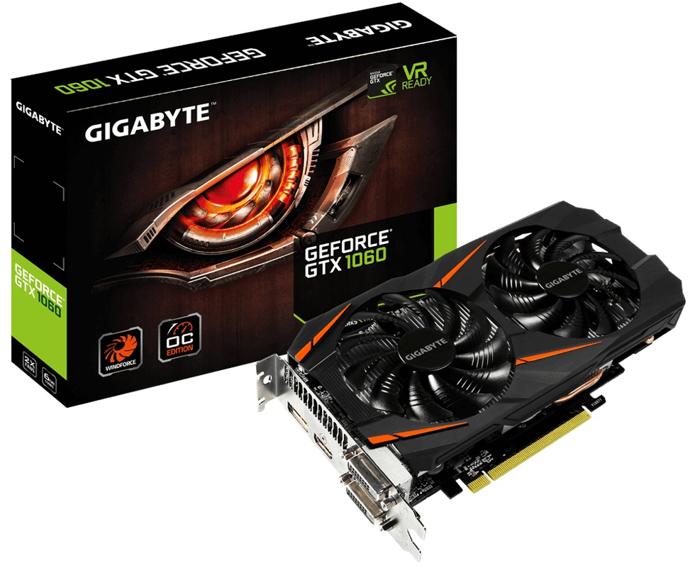 Gigabyte GeForce GTX 1060 6GB OC Graphics Card image