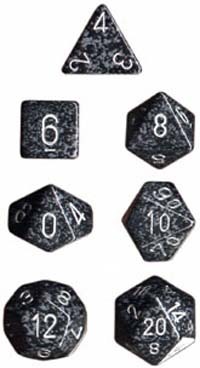 Chessex Speckled Polyhedral Dice Set - Ninja image