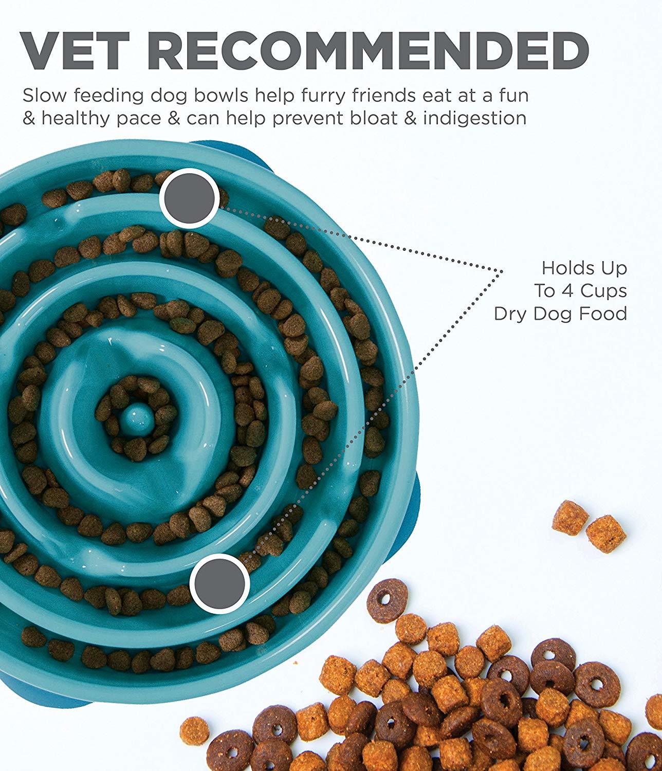 Outward Hound: Fun Feeder Teal - Large image