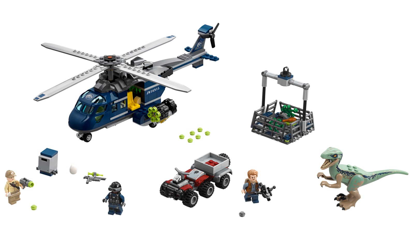 LEGO Jurassic World: Blue's Helicopter Pursuit (75928) image