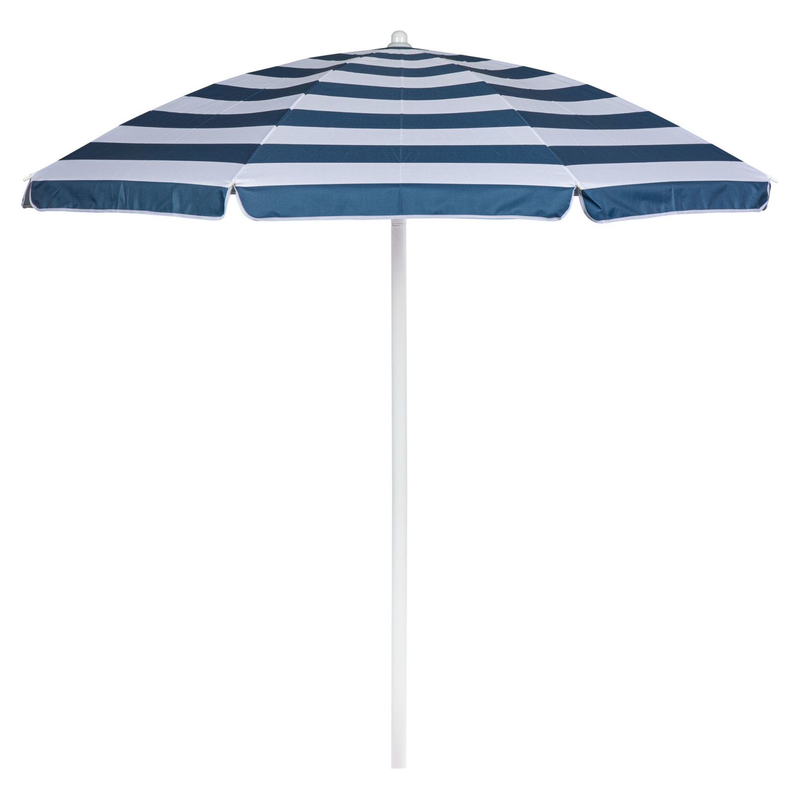 Picnic Time 5.5 Ft. Umbrella Blue & White Stripe at Mighty Ape NZ