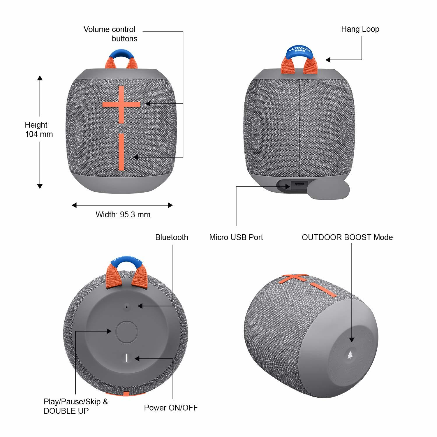 Ultimate Ears: WONDERBOOM 2 - Crushed Ice Grey