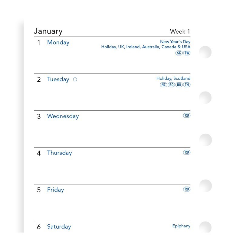 Filofax: Pocket 2020 Refill - Week per Page (Unlined) image