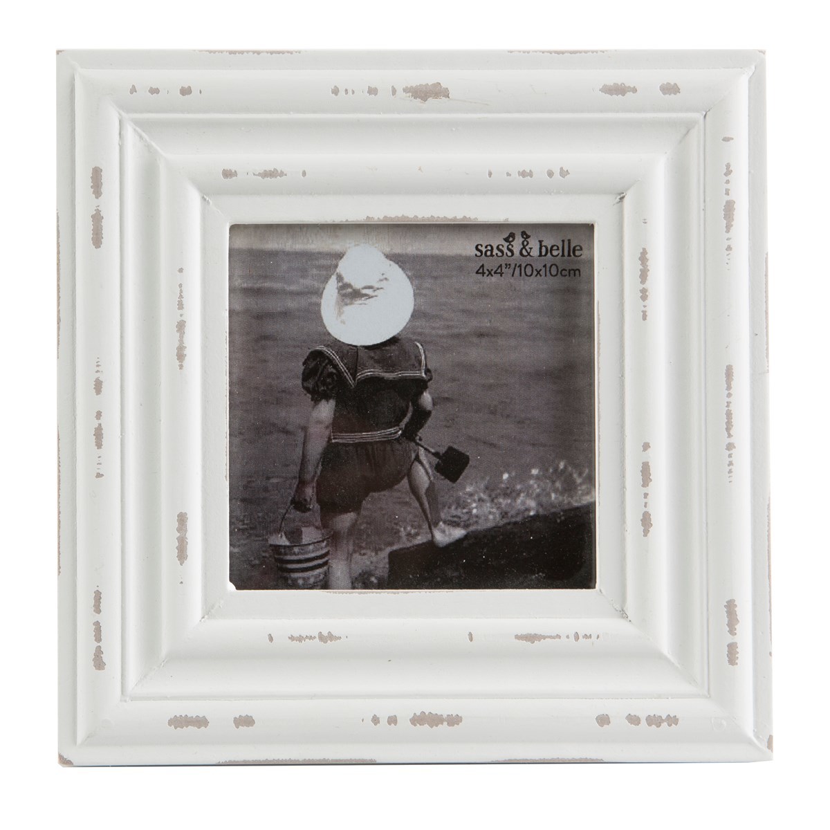 Rustic Romance Square Photo Frame (White)