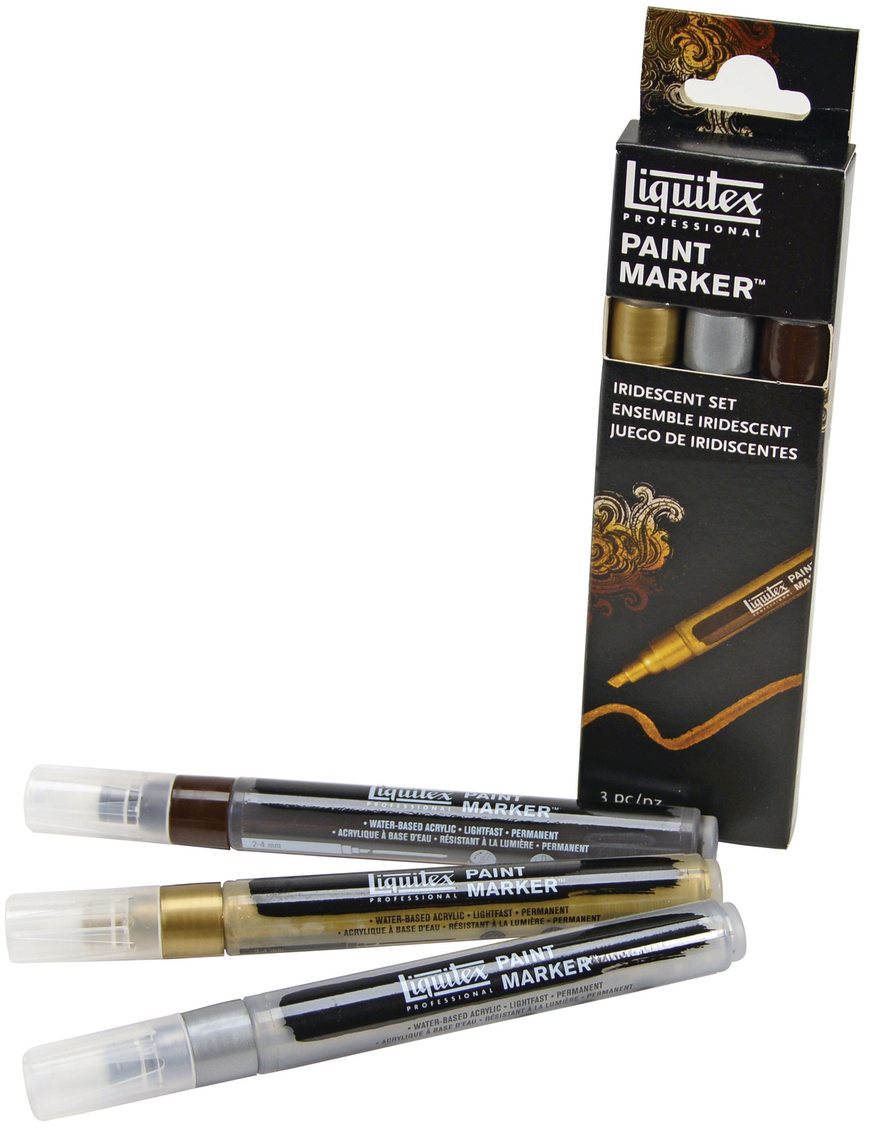 Liquitex: Acrylic Marker Set 3 Fine Metallic (2mm) image