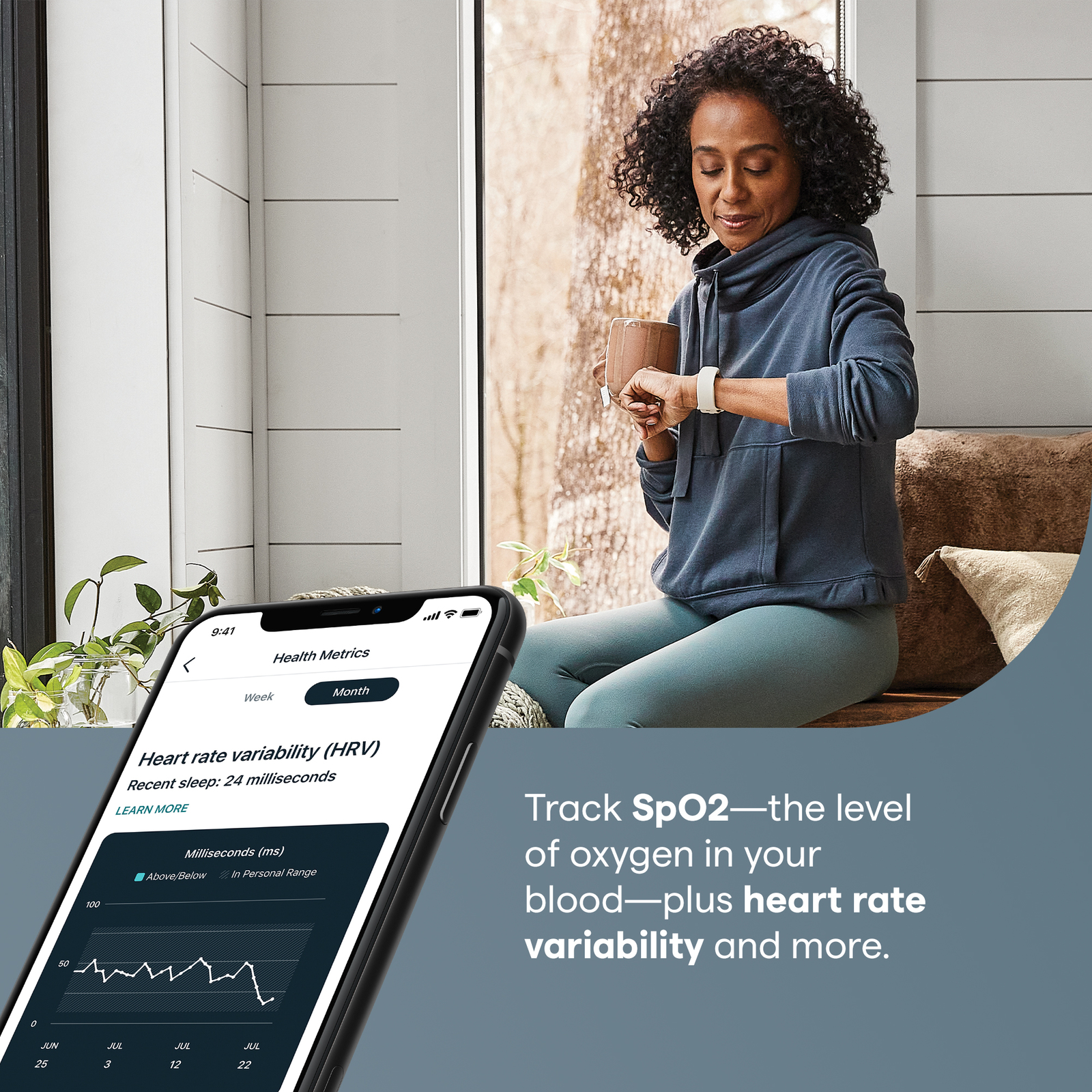 Fitbit Charge 5 Steel Blue/Platinum at Mighty Ape NZ