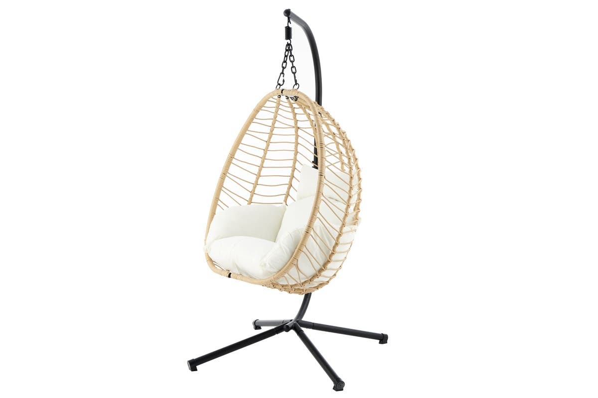 Buy ShangriLa Mackenzie Outdoor Furniture Egg Chair Beige at Mighty
