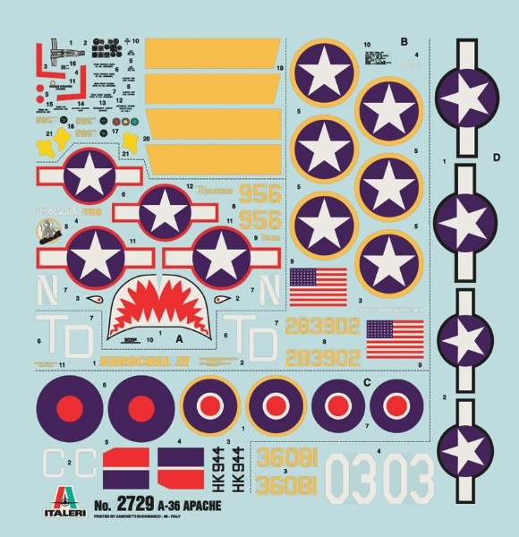 Italeri: 1:48 A-36 Apache - Model Kit image