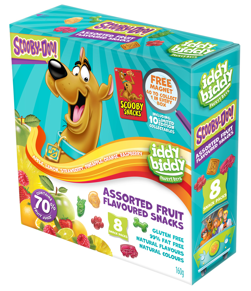 ScoobyDoo! Iddy Biddy Fruit Snacks 160g (6 Boxes of 8 snack bags