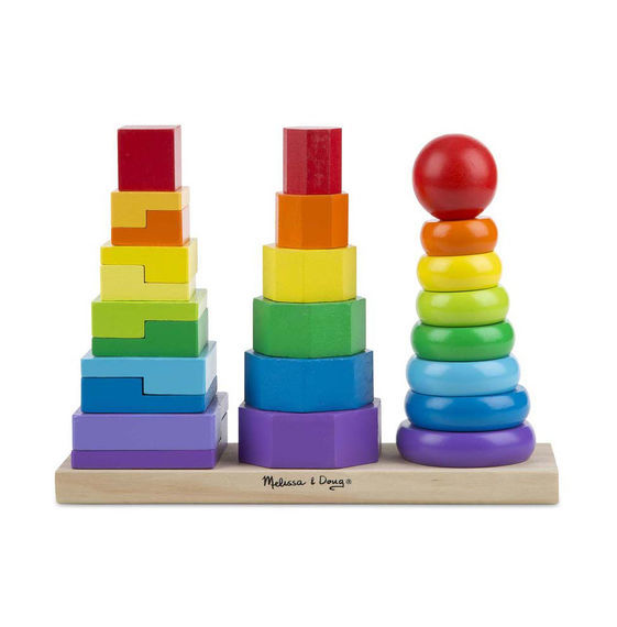 Melissa & Doug: Wooden Geometric Stacker image