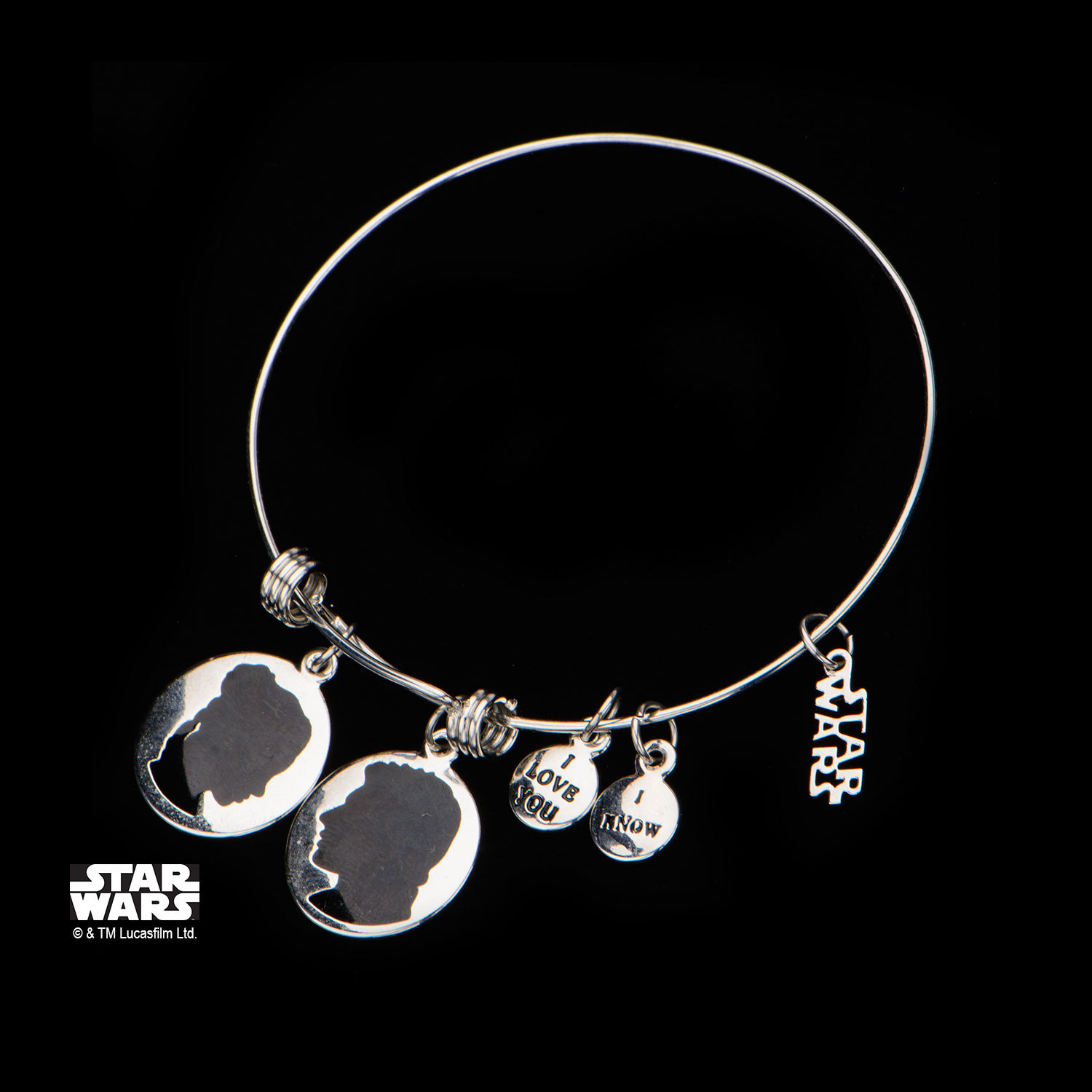 Star Wars Han & Leia Stainless Steel Expandable Bracelet image