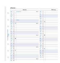 Filofax 2018 A5 Full Year Horizontal Planner Refill, English