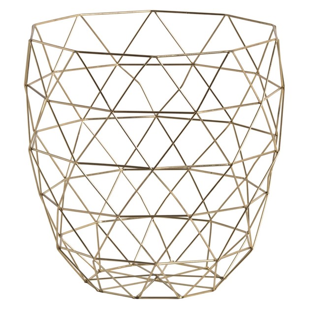 Basket Metal Storage Gold at Mighty Ape NZ