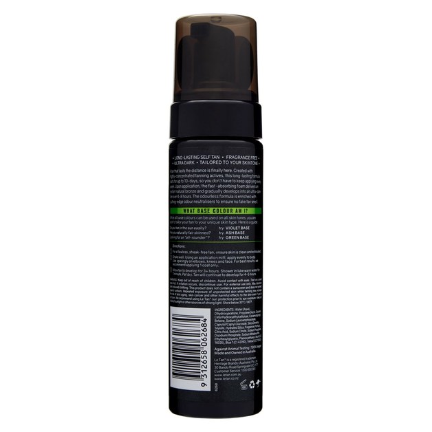 Buy Le Tan Uber Stay Self Tanning Foam Green Base