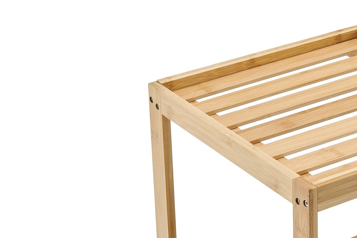 Ovela Bamboo Laundry Basket and Shelf at Mighty Ape NZ
