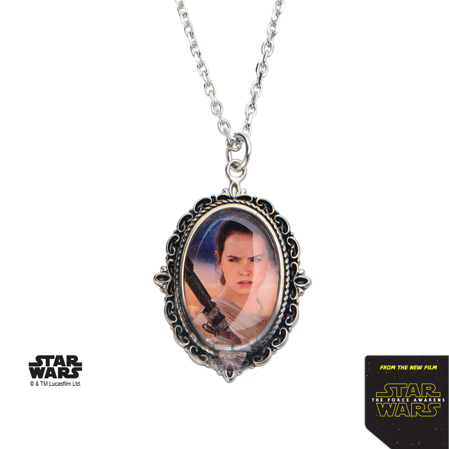 Star Wars Stainless Steel Rey Cameo Pendant