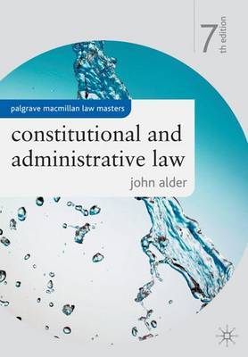Constitutional and Administrative Law by John Alder image