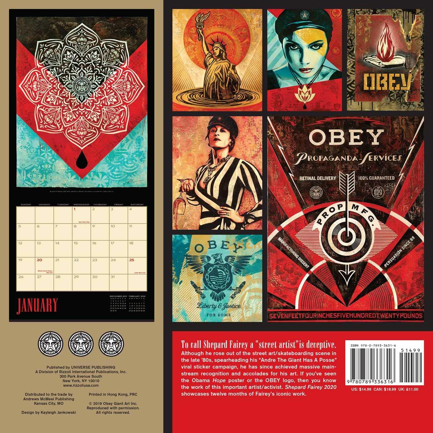 Shepard Fairey 2020 Square Wall Calendar image