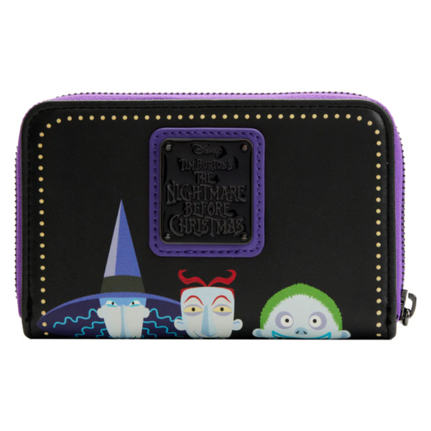 Loungefly The Nightmare Before Christmas Lock Shock Barrel Oogie Boogie Glow Zip Purse at