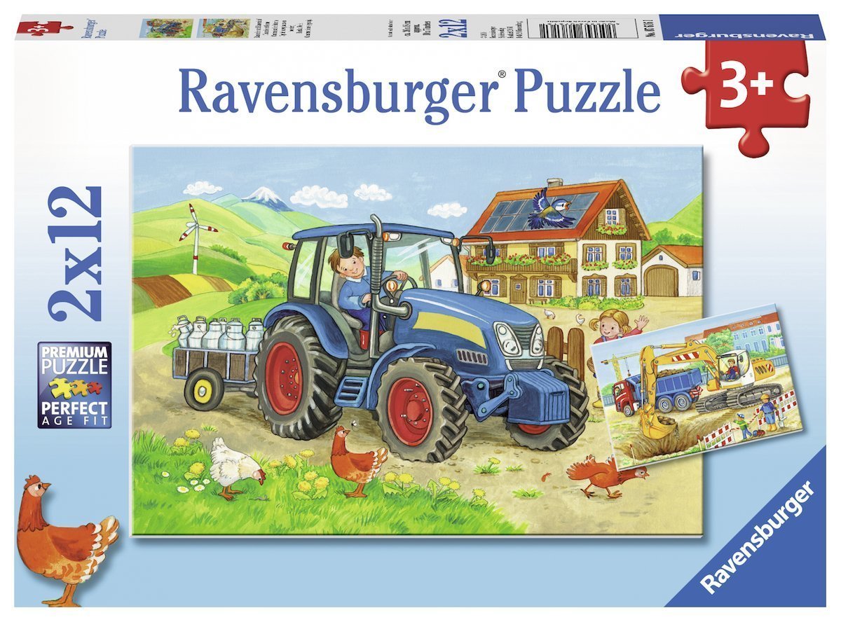 Ravensburger : Hard at Work Puzzle 2x12pc image
