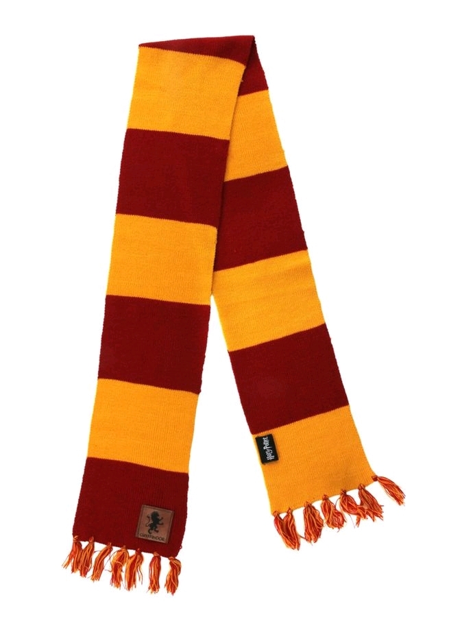 Harry Potter Gryffindor Patch Striped Scarf Men's at Mighty Ape NZ