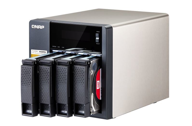 Qnap Ts-453A-4G, Nas, 4Bay (No Disk), 4Gb, Cel Qc-1.6Ghz, Usb, Gbe(4), Twr, 2Yr image